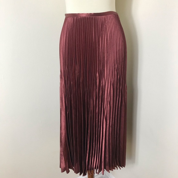 NEW Vince Chevron pleated midi skirt - Picture 5 of 8